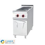 Electric range with 2 hot plate