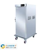 Mobile single door food warmer cart