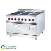 Electric range with 6 hot plate and oven