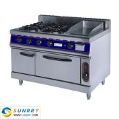 Gas Range With 4-Burner & Griddle & Oven