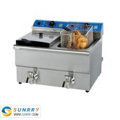 Counter Top Electric 2-Tank Fryer with Safety Oil Valve