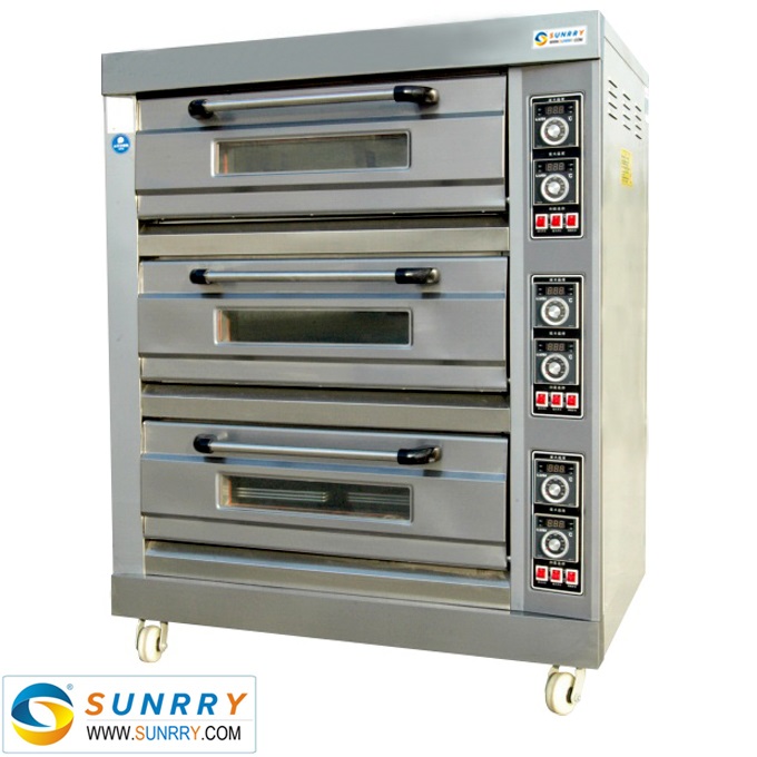 Electric Baking Oven - 3 Decks 6 Trays, All S/S, 350 ℃, Pan 40*60 CM, CE,  TT-O39F Chinese restaurant equipment manufacturer and wholesaler