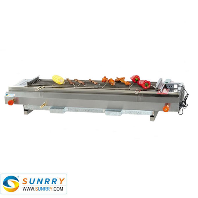 Gas smokeless barbecue oven