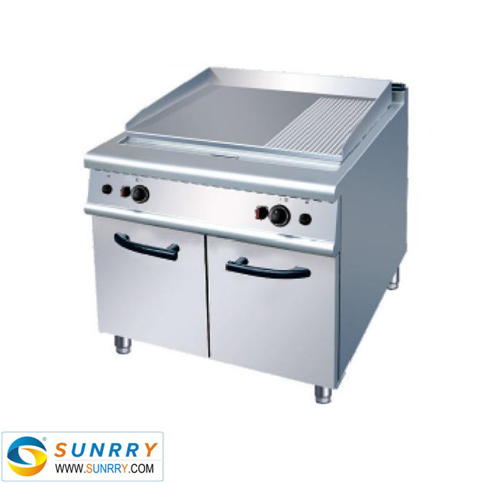 Floor Type Electric Gas Griddle Grill Machine