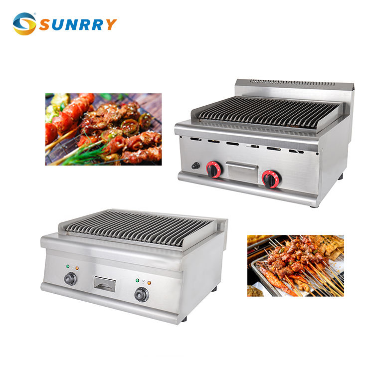 BBQ Counter Top Gas Lava Rock Grill