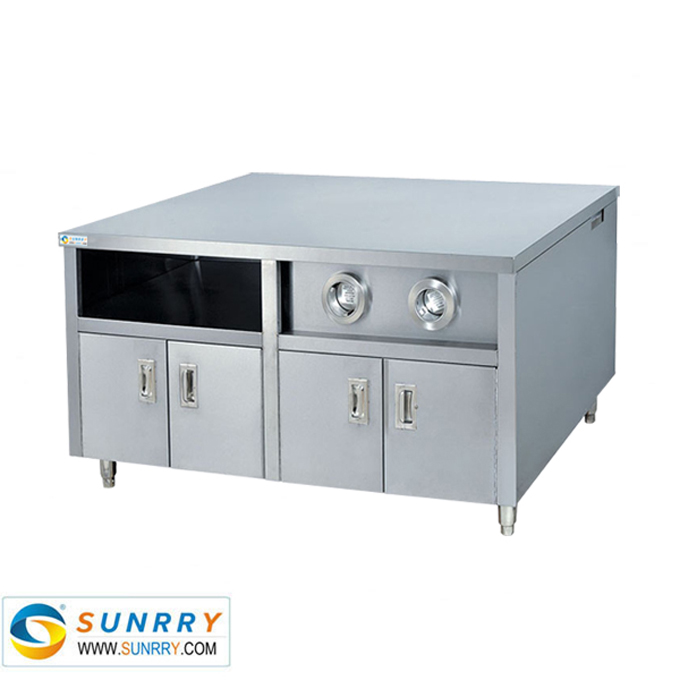 Stainelss steel work bench with cabinet with cup dispenser