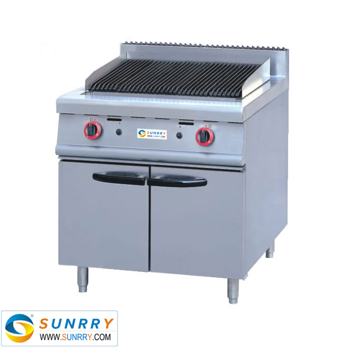 Gas Lava Rock  Grill with Cabinet