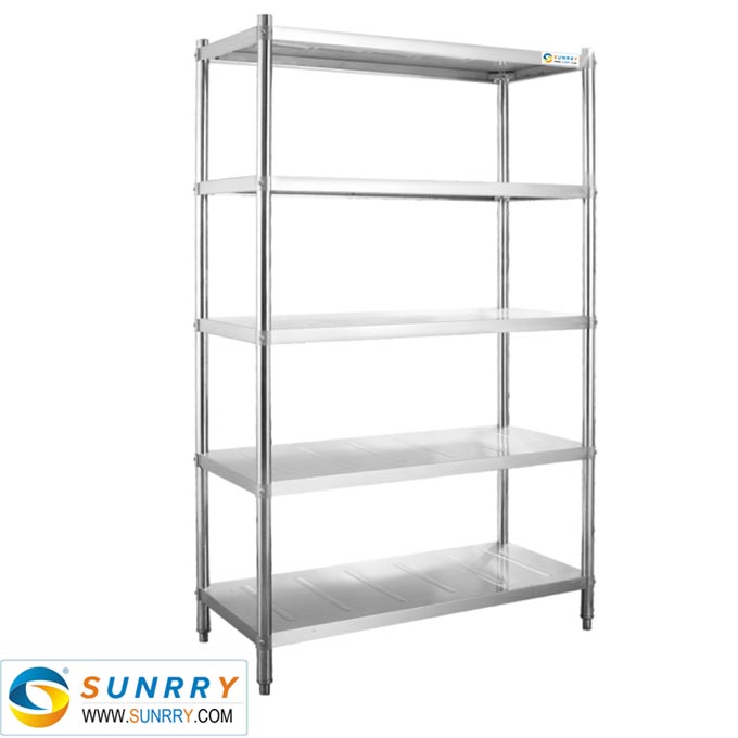 RACK5S - Stainless Steel Storage Rack with 5 Shelves and Adjustable Feet -  Parry